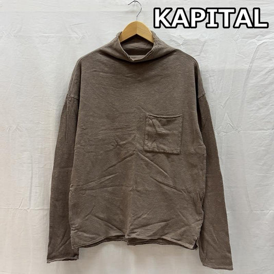 キャピタル KAPITAL Tシャツ 長袖 ハイネック コットン ロンT 長袖 ポケット Tシャツ 2 メンズ USED 古着 中古 50159797