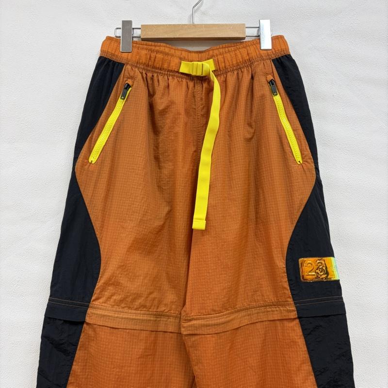 ジョーダンブランド JORDAN BRAND パンツ ワークパンツ、ペインターパンツ NIKE 23 エンジニアード 2way バギー ナイロン トラックパンツ ショートパンツ ドローコード M ワンポイント X ロゴ、文字 橙 / オレンジ / orange X 黒 / ブラック / black メンズ USED 古着 中古 50159819