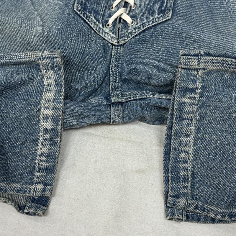 キャピタル KAPITAL パンツ デニム、ジーンズ サルエル デニム 乗馬 パンツ ユーズド加工 ひざ下丈 ゴムウエスト M メンズ USED 古着 中古 50159829