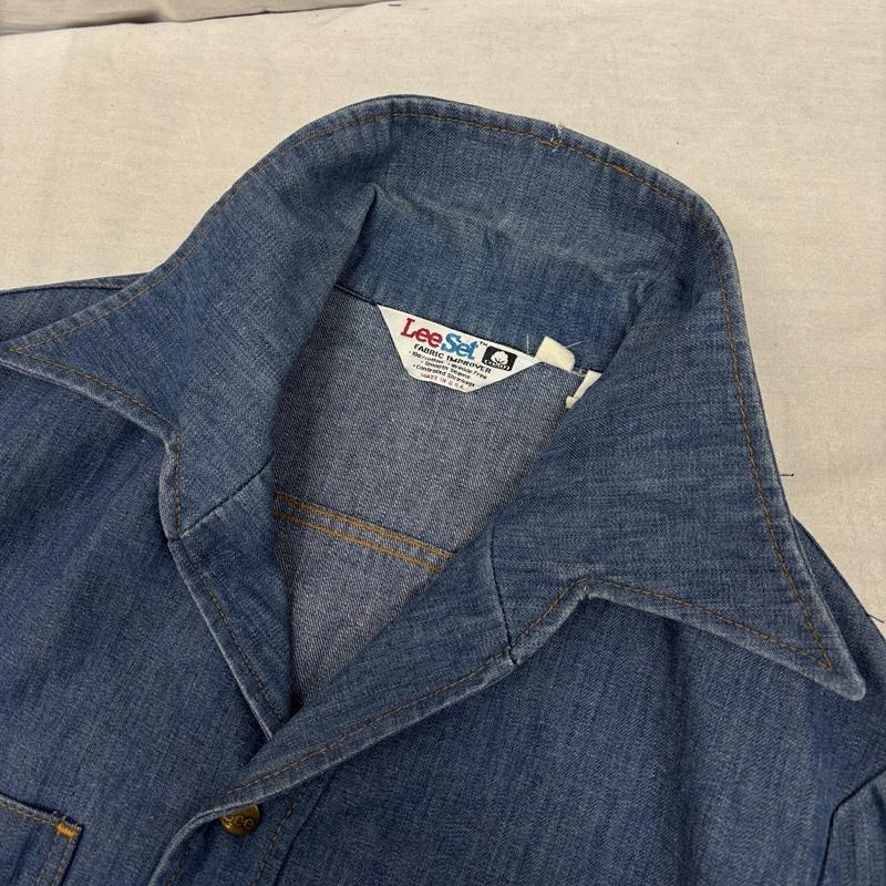 リー Lee ジャケット、上着 ジャンパー、ブルゾン 70年代 ビンテージ USA製 Lee Set ビッグカラー デニム ジャケット 70s VINTAGE M メンズ USED 古着 中古 50159842