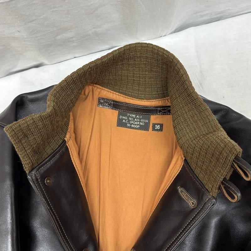 バズリクソンズ Buzz Rickson s ジャケット、上着 レザージャケット BR80649 A-1 A.C. ORDER No.31-800P ホースハイド レザー フライト ジャケット 36 メンズ USED 古着 中古 50159855