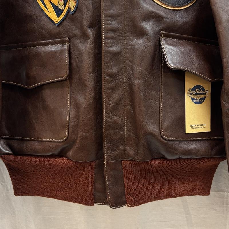 バズリクソンズ Buzz Rickson s ジャケット、上着 レザージャケット BR80367 BR80509 A-2 赤リブ ホースハイド レザー フライト ジャケット 36 メンズ USED 古着 中古 50159858