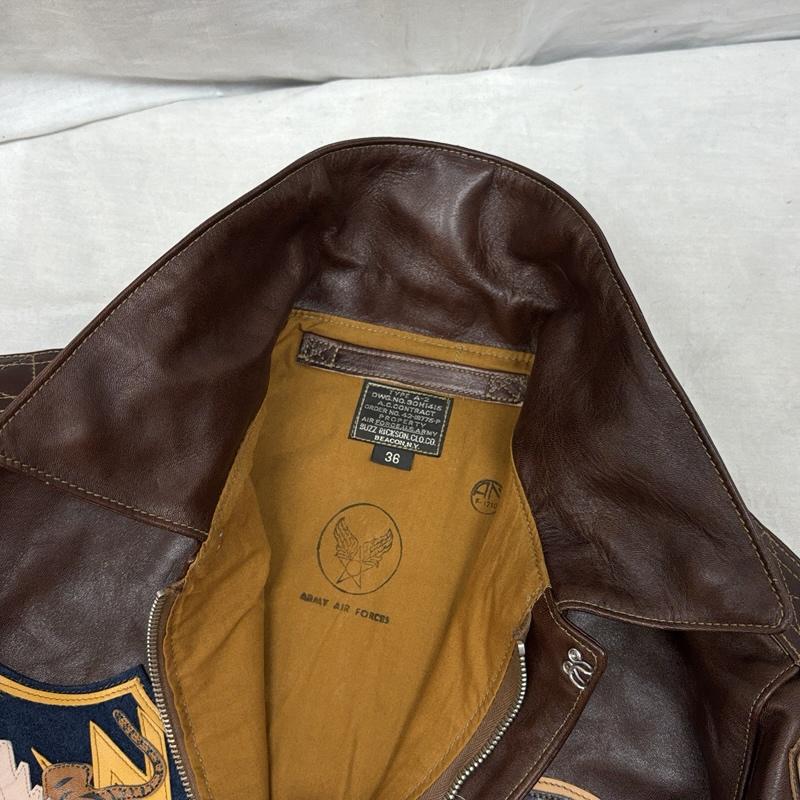 バズリクソンズ Buzz Rickson s ジャケット、上着 レザージャケット BR80367 BR80509 A-2 赤リブ ホースハイド レザー フライト ジャケット 36 メンズ USED 古着 中古 50159858