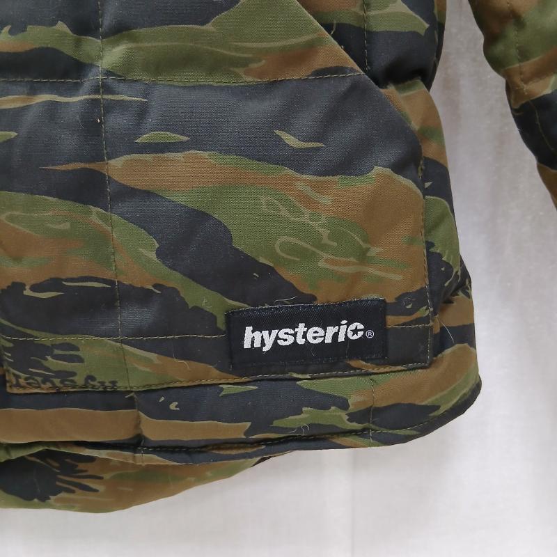 ヒステリックグラマー HYSTERIC GLAMOUR ジャケット、上着 ダウンジャケット タイガー カモフラ 柄 レザー ヨーク ダウン ジャケット FREE カーキオリーブ / カーキオリーブ / レディース USED 古着 中古 50159859