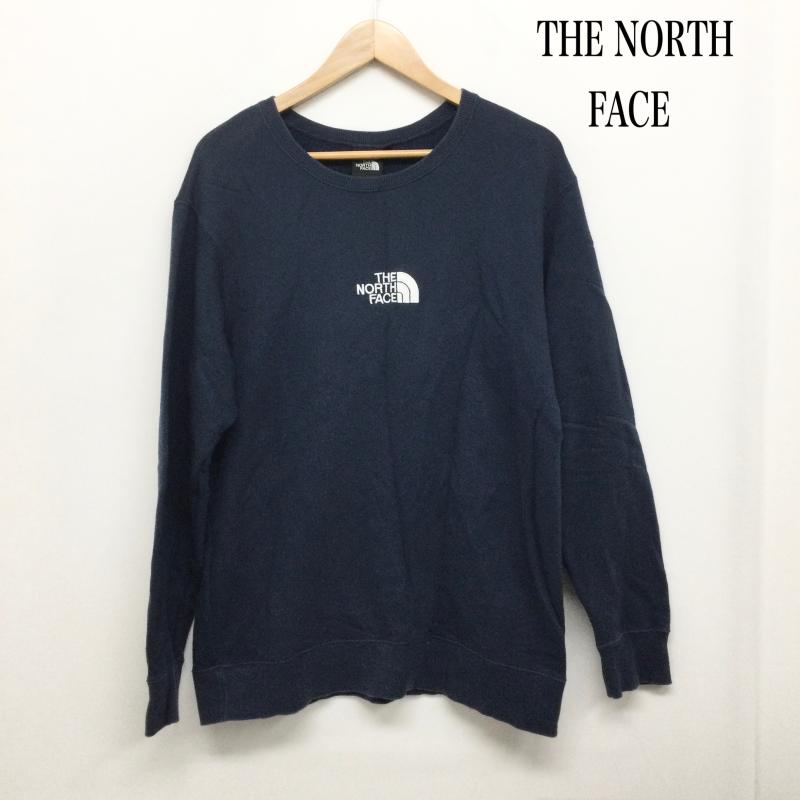 ザノースフェイス THE NORTH FACE トレーナー 長袖 ノースフェイス センターロゴ スウェット トレーナー  NT11903Z L ロゴ、文字 紺 / ネイビー / navy メンズ USED 古着 中古 50159861