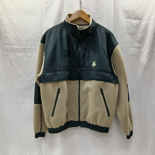 デサント DESCENTE ジャケット、上着 ジャンパー、ブルゾン 90s DYERSBURG フリース ジャケット S 黒 / ブラック / black X ベージュ / ベージュ / beige メンズ USED 古着 中古 50159867