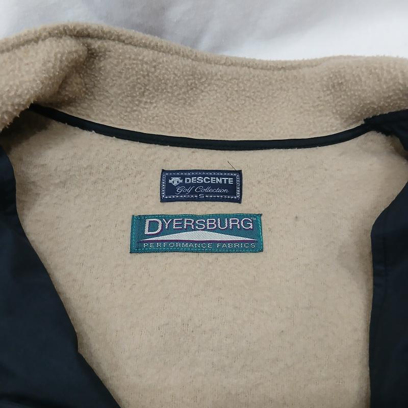 デサント DESCENTE ジャケット、上着 ジャンパー、ブルゾン 90s DYERSBURG フリース ジャケット S 黒 / ブラック / black X ベージュ / ベージュ / beige メンズ USED 古着 中古 50159867