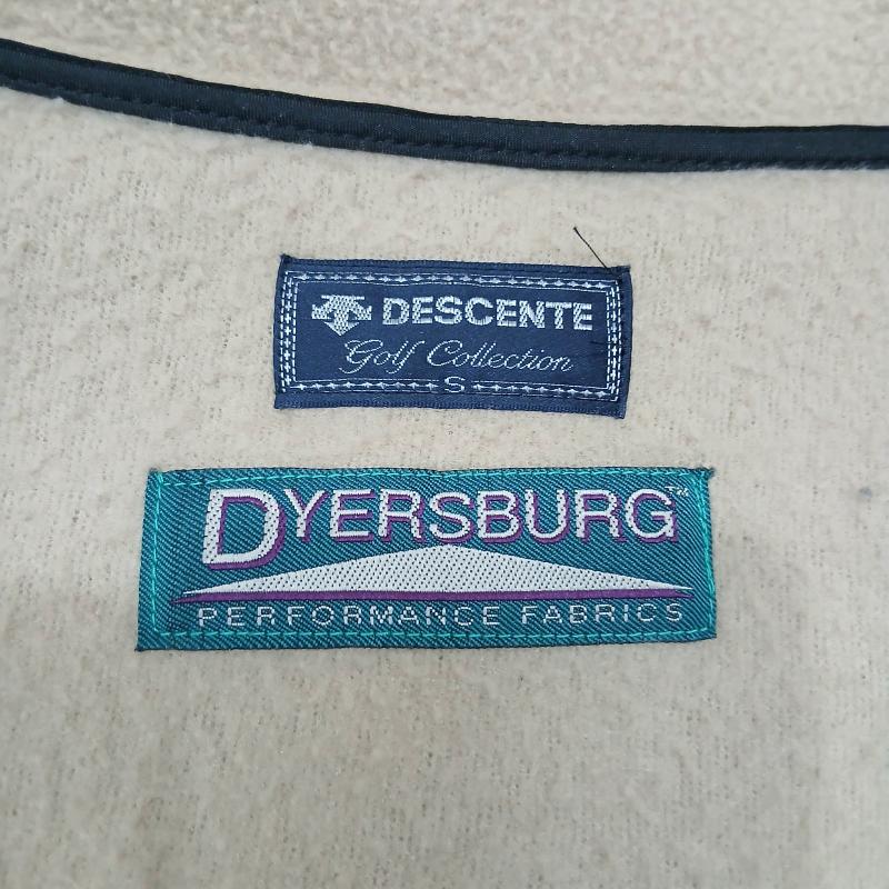デサント DESCENTE ジャケット、上着 ジャンパー、ブルゾン 90s DYERSBURG フリース ジャケット S 黒 / ブラック / black X ベージュ / ベージュ / beige メンズ USED 古着 中古 50159867