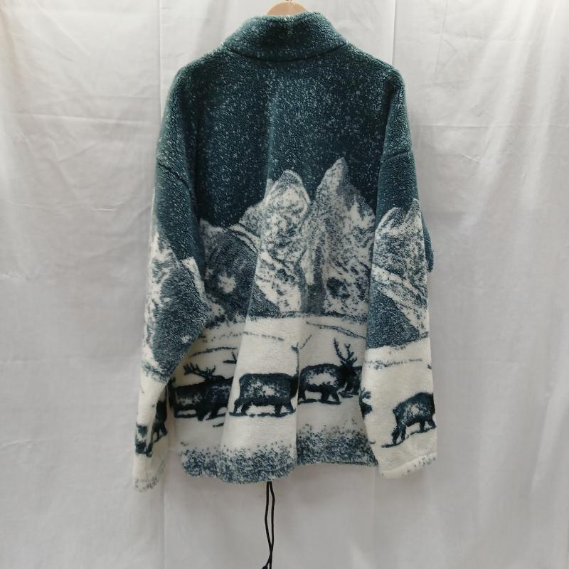 古着 USED ジャケット、上着 ジャンパー、ブルゾン 90s MAZMANIA fleece jacket USA製 フリース ジャケット XXL 白 / ホワイト / white X 緑 / グリーン / green メンズ USED 古着 中古 50159871