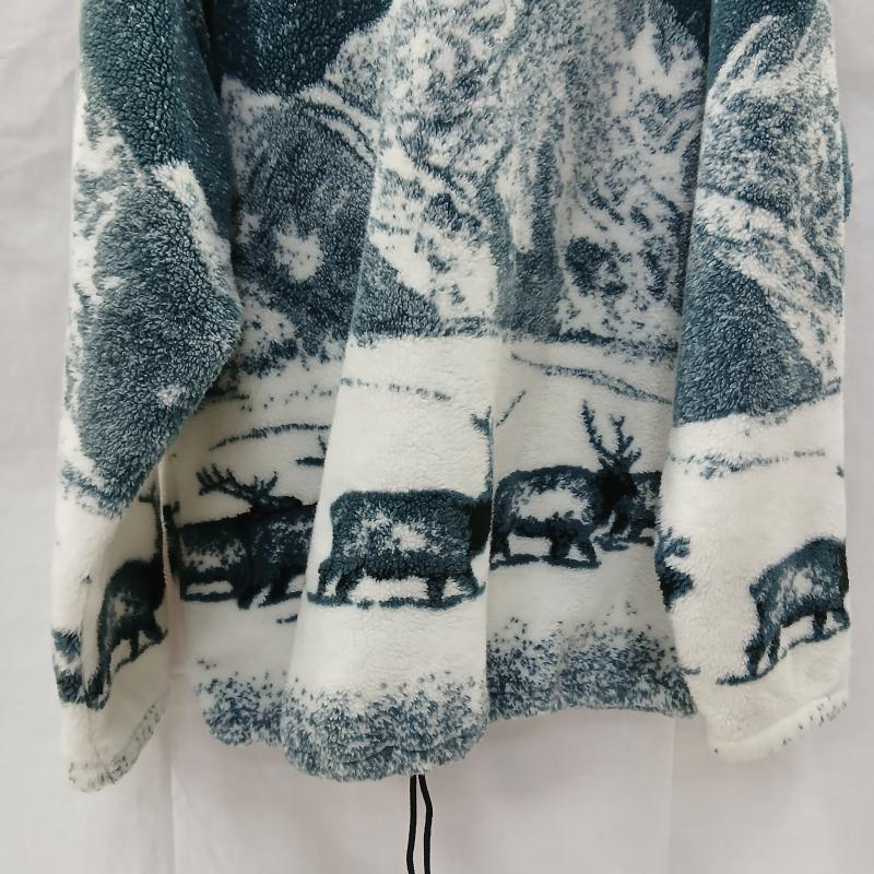 古着 USED ジャケット、上着 ジャンパー、ブルゾン 90s MAZMANIA fleece jacket USA製 フリース ジャケット XXL 白 / ホワイト / white X 緑 / グリーン / green メンズ USED 古着 中古 50159871