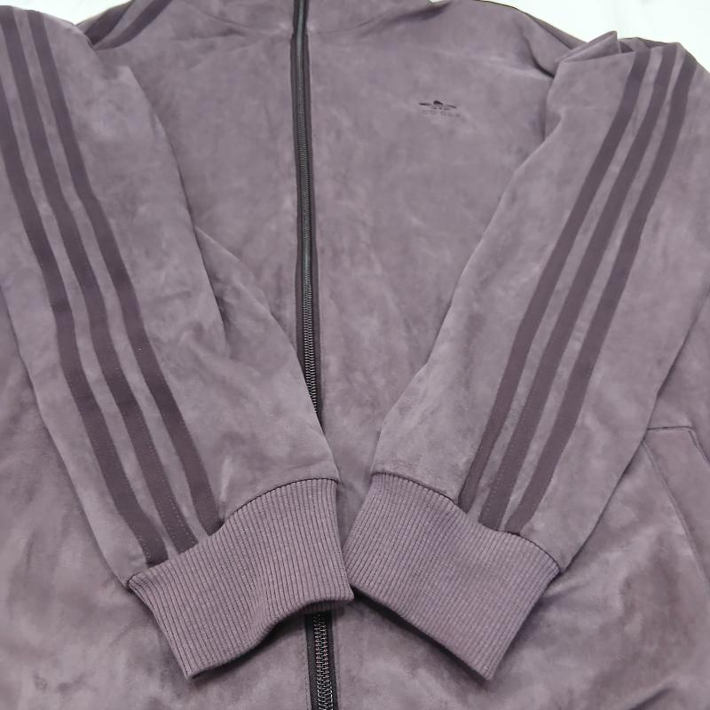 アディダス adidas ジャケット、上着 ジャンパー、ブルゾン ベロア トラック ジャケット シャドウマルーン HM1688 ロング丈 XL 紫 / パープル / purple レディース USED 古着 中古 50159874