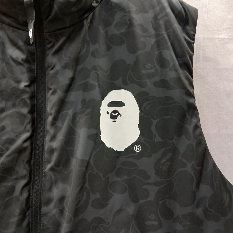 アベイシングエイプ A BATHING APE ジャケット、上着 ジャンパー、ブルゾン カモ柄 ナイロン 中綿 ベスト 迷彩 3XL - 黒 / ブラック / black メンズ USED 古着 中古 50159876