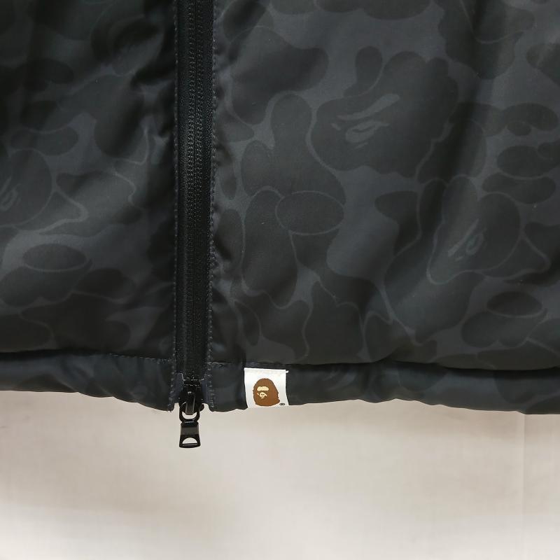 アベイシングエイプ A BATHING APE ジャケット、上着 ジャンパー、ブルゾン カモ柄 ナイロン 中綿 ベスト 迷彩 3XL - 黒 / ブラック / black メンズ USED 古着 中古 50159876