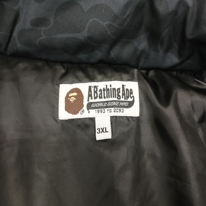アベイシングエイプ A BATHING APE ジャケット、上着 ジャンパー、ブルゾン カモ柄 ナイロン 中綿 ベスト 迷彩 3XL - 黒 / ブラック / black メンズ USED 古着 中古 50159876