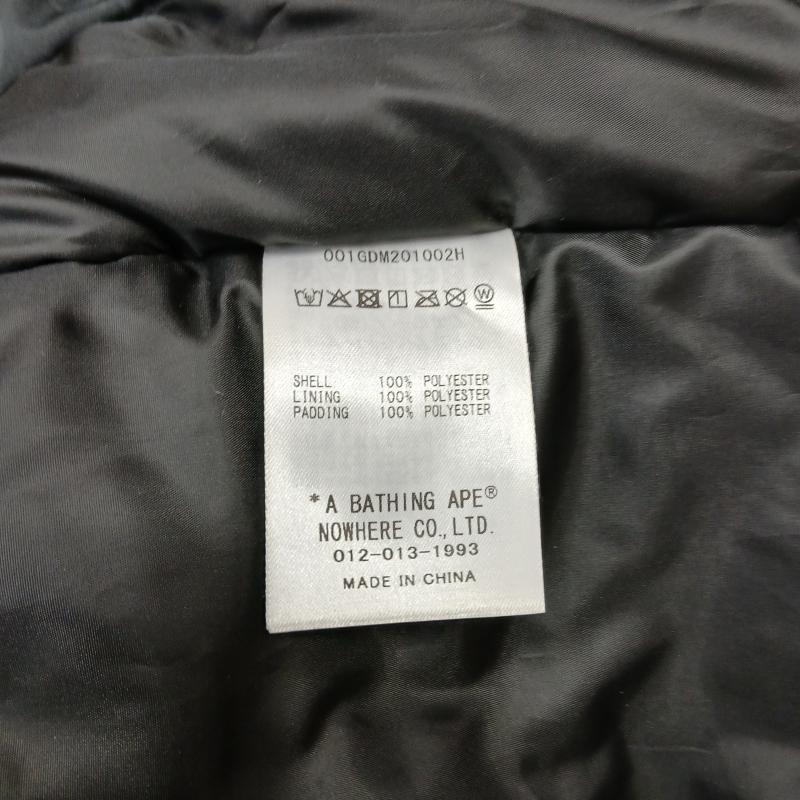アベイシングエイプ A BATHING APE ジャケット、上着 ジャンパー、ブルゾン カモ柄 ナイロン 中綿 ベスト 迷彩 3XL - 黒 / ブラック / black メンズ USED 古着 中古 50159876