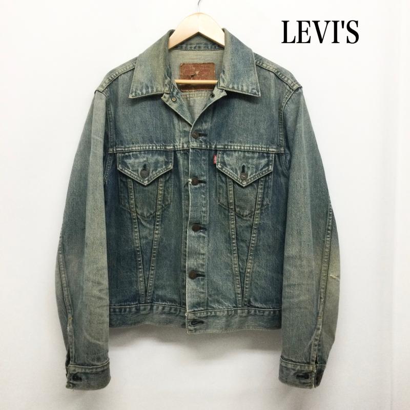 リーバイス Levi s ジャケット、上着 ジャンパー、ブルゾン Levi sリーバイス71557-0214トラッカー3rdサード日本製ビッグEデニムジャケット BigE均等V 40 無地 インディゴ / インディゴ / Indigo メンズ USED 古着 中古 50159877