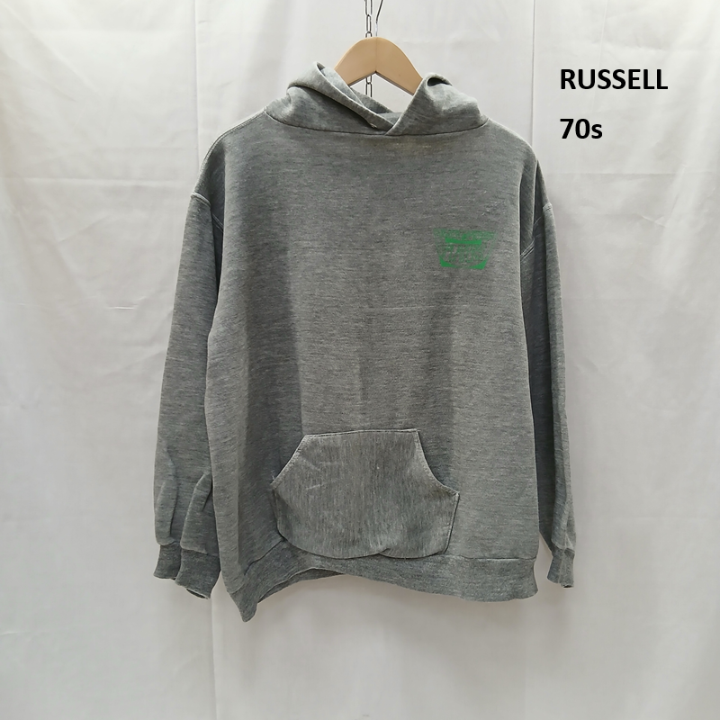 ラッセル RUSSELL パーカー 長袖 70s 金タグ プルオーバー パーカー usa製 L 灰 / グレー / gray メンズ USED 古着 中古 50159882