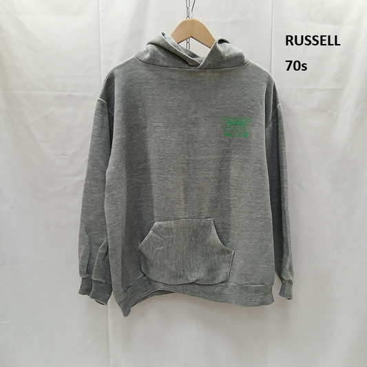 ラッセル RUSSELL パーカー 長袖 70s 金タグ プルオーバー パーカー usa製 L 灰 / グレー / gray メンズ USED 古着 中古 50159882