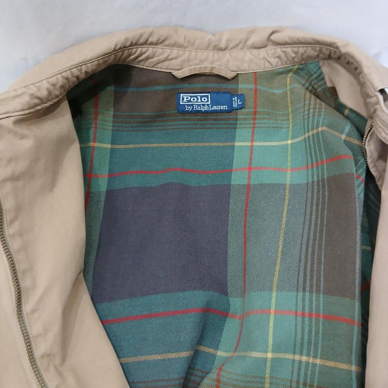 ポロバイラルフローレン Polo by RALPH LAUREN ジャケット、上着 ジャンパー、ブルゾン 90s 裏地 チェック スイングトップ ジャケット M 茶 / ブラウン / brown X ベージュ / ベージュ / beige メンズ USED 古着 中古 50159884