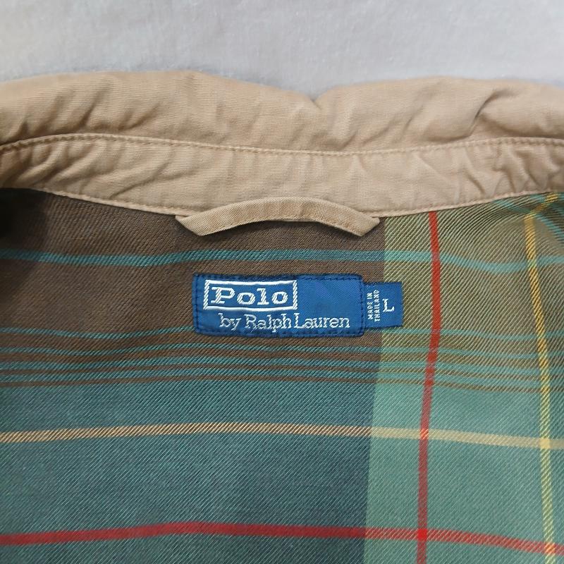 ポロバイラルフローレン Polo by RALPH LAUREN ジャケット、上着 ジャンパー、ブルゾン 90s 裏地 チェック スイングトップ ジャケット M 茶 / ブラウン / brown X ベージュ / ベージュ / beige メンズ USED 古着 中古 50159884