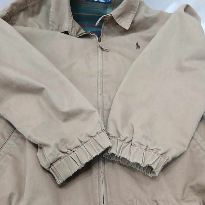 ポロバイラルフローレン Polo by RALPH LAUREN ジャケット、上着 ジャンパー、ブルゾン 90s 裏地 チェック スイングトップ ジャケット M 茶 / ブラウン / brown X ベージュ / ベージュ / beige メンズ USED 古着 中古 50159884