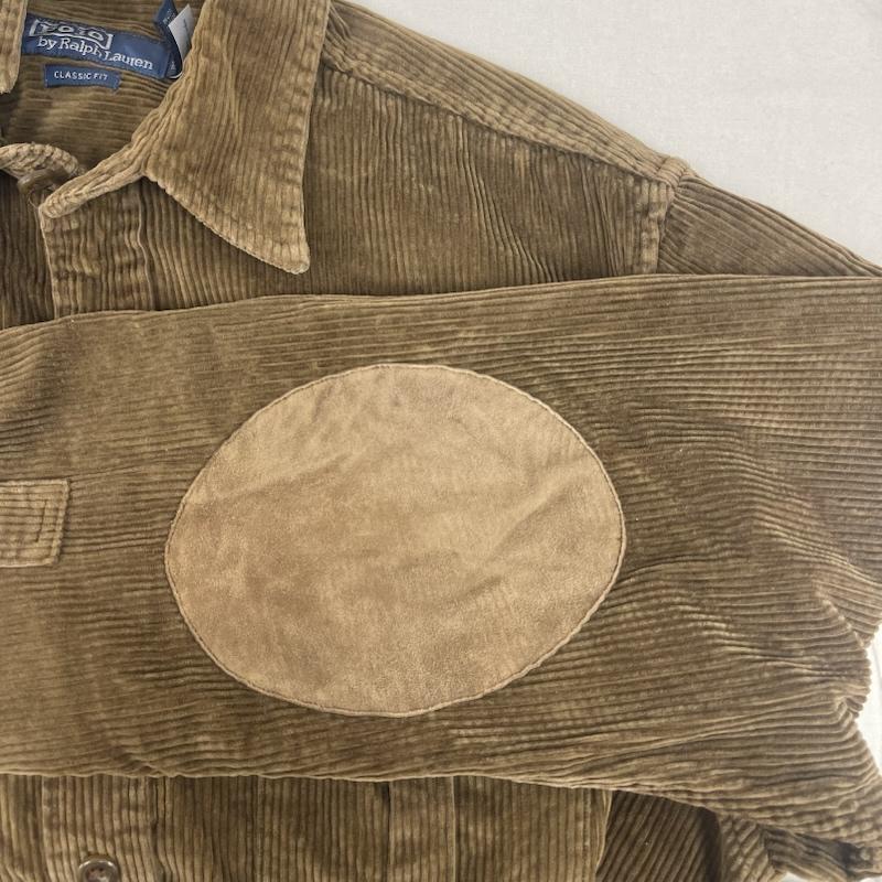 ポロバイラルフローレン Polo by RALPH LAUREN ジャケット、上着 ジャケット、ブレザー LONG-SLEEVED SHIRTS コーデュロイ シャツ ジャケット 現行 QR L 茶 / ブラウン / brown メンズ USED 古着 中古 50159898