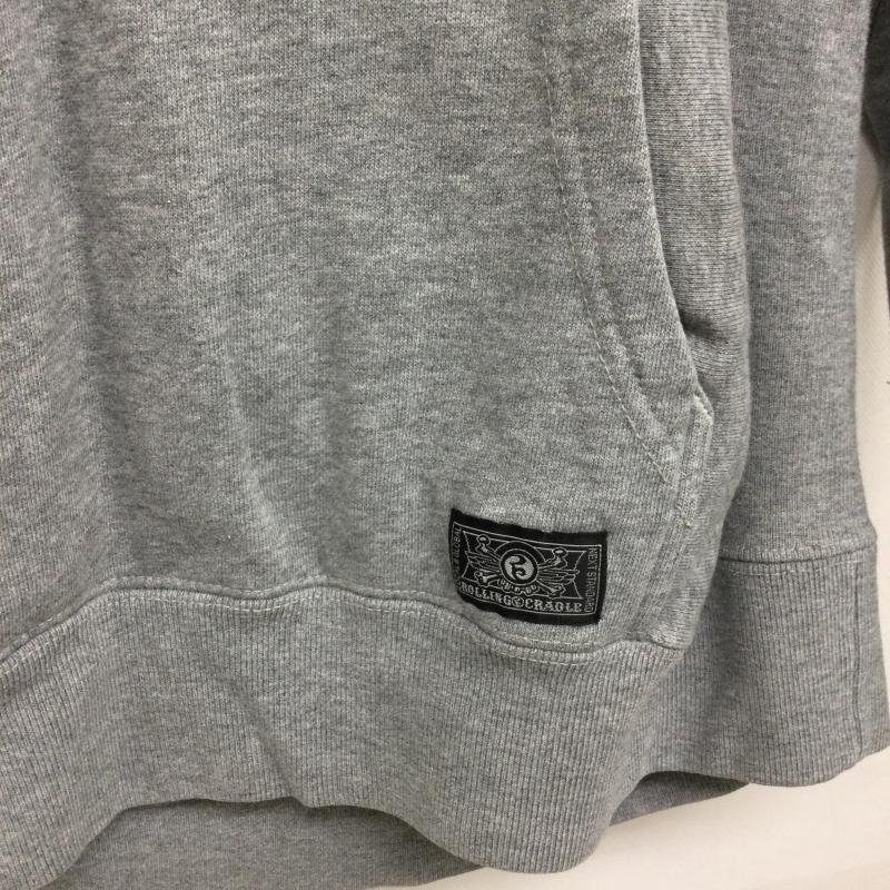 ローリングクレイドル ROLLING CRADLE パーカー 長袖 THRASHER × ROLLING CRADLE スラッシャー ローリングクレイドル 8BIT CYCLOPS SB HOODIE スウェットパーカー プルオーバー M プリント 灰 / グレー / gray メンズ USED 古着 中古 50159905
