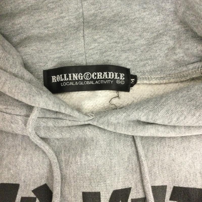 ローリングクレイドル ROLLING CRADLE パーカー 長袖 THRASHER × ROLLING CRADLE スラッシャー ローリングクレイドル 8BIT CYCLOPS SB HOODIE スウェットパーカー プルオーバー M プリント 灰 / グレー / gray メンズ USED 古着 中古 50159905