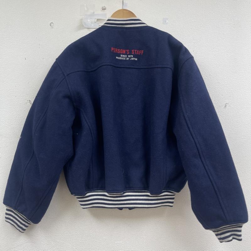 パーソンズ PERSON S ジャケット、上着 ジャンパー、ブルゾン 袖ワッペン ロゴ刺繍 メルトンウール スタジャン pja-11018 紺 / ネイビー / navy メンズ USED 古着 中古 50159906