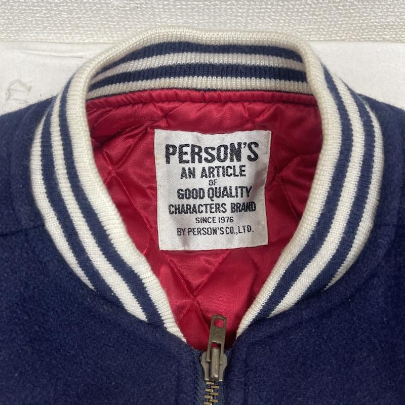 パーソンズ PERSON S ジャケット、上着 ジャンパー、ブルゾン 袖ワッペン ロゴ刺繍 メルトンウール スタジャン pja-11018 紺 / ネイビー / navy メンズ USED 古着 中古 50159906