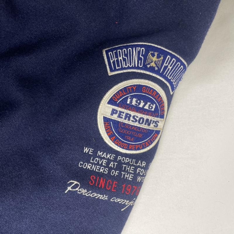 パーソンズ PERSON S ジャケット、上着 ジャンパー、ブルゾン 袖ワッペン ロゴ刺繍 メルトンウール スタジャン pja-11018 紺 / ネイビー / navy メンズ USED 古着 中古 50159906