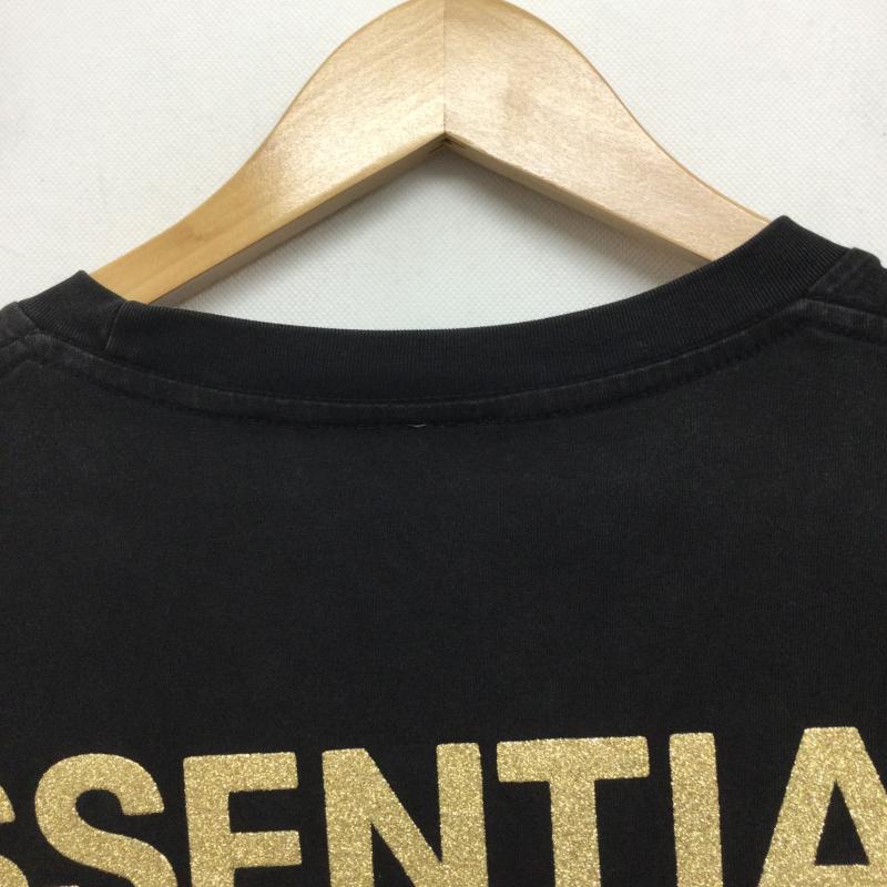 エッセンシャルズ ESSENTIALS Tシャツ 半袖 essentials tシャツ ラメロゴ　LOS ANGELES S ロゴ、文字 黒 / ブラック / black メンズ USED 古着 中古 50159909
