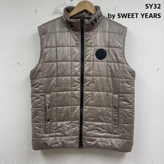 エスワイサーティトゥバイスィートイヤーズ SY32 by SWEET YEARS ジャケット、上着 ダウンベスト LIGHT PADDED VEST ロゴ ラバーワッペン ダウンベスト L 茶 / ブラウン / brown メンズ USED 古着 中古 50159911