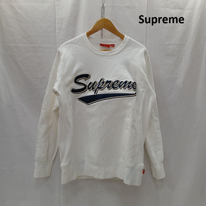 シュプリーム Supreme トレーナー 長袖 16AW Brush Script Crewneck クルーネック スウェット S 白 / ホワイト / white メンズ USED 古着 中古 50159915