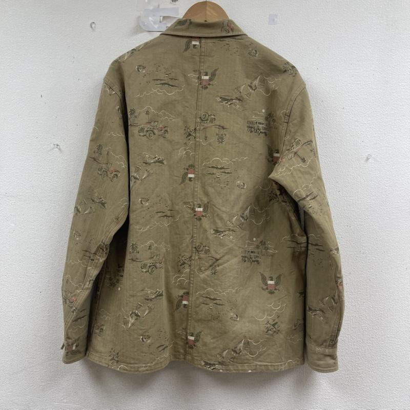 フェローズ Pherrow s ジャケット、上着 ジャケット、ブレザー 日本製 C.C.MASTERS 総柄 シャツ ジャケット MIL-J-01181A 42 ベージュ / ベージュ / beige メンズ USED 古着 中古 50159921