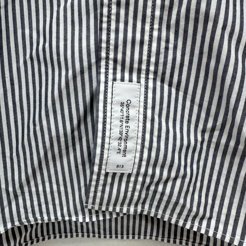 ダブルタップス WTAPS シャツ、ブラウス 長袖 COOLMAX Stripe B.D Shirts ストライプ シャツ 231GWDT-SHM03 3 白 / ホワイト / white X 灰 / グレー / gray メンズ USED 古着 中古 50159937