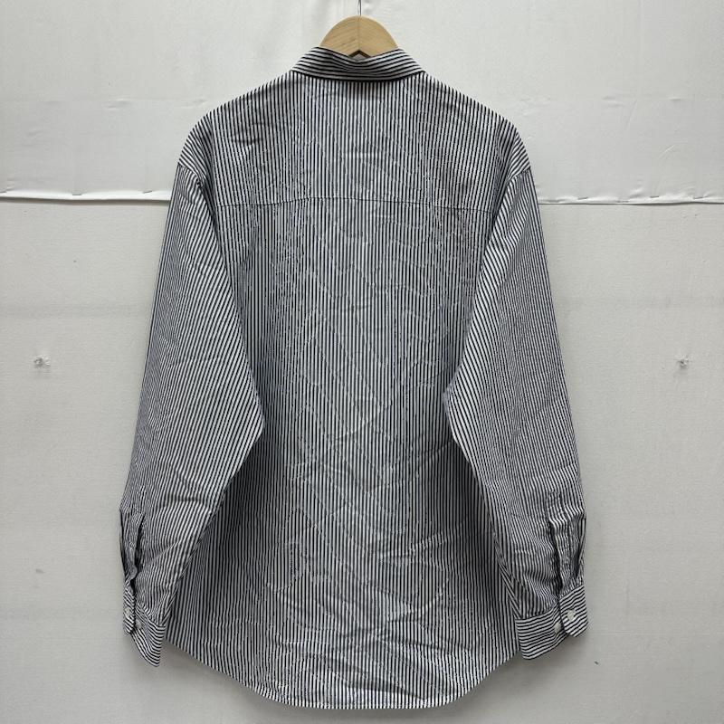 ダブルタップス WTAPS シャツ、ブラウス 長袖 COOLMAX Stripe B.D Shirts ストライプ シャツ 231GWDT-SHM03 3 白 / ホワイト / white X 灰 / グレー / gray メンズ USED 古着 中古 50159937