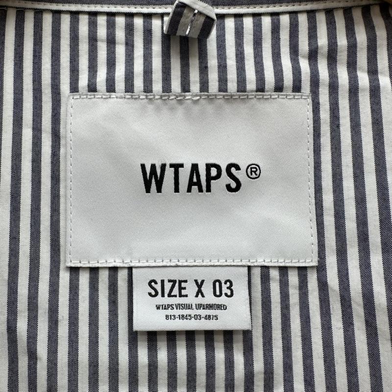 ダブルタップス WTAPS シャツ、ブラウス 長袖 COOLMAX Stripe B.D Shirts ストライプ シャツ 231GWDT-SHM03 3 白 / ホワイト / white X 灰 / グレー / gray メンズ USED 古着 中古 50159937