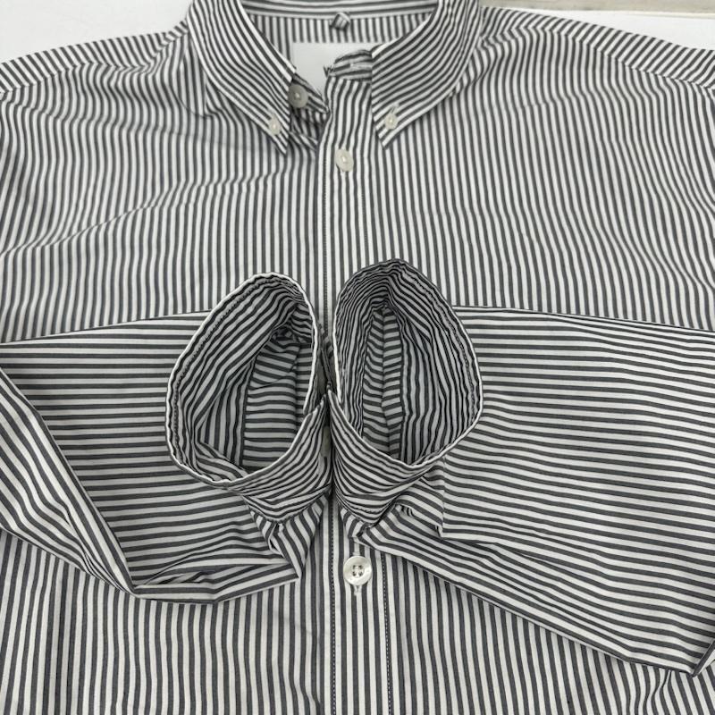 ダブルタップス WTAPS シャツ、ブラウス 長袖 COOLMAX Stripe B.D Shirts ストライプ シャツ 231GWDT-SHM03 3 白 / ホワイト / white X 灰 / グレー / gray メンズ USED 古着 中古 50159937