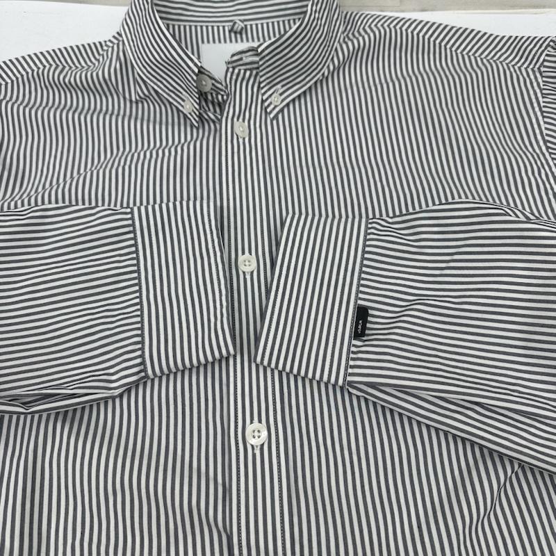 ダブルタップス WTAPS シャツ、ブラウス 長袖 COOLMAX Stripe B.D Shirts ストライプ シャツ 231GWDT-SHM03 3 白 / ホワイト / white X 灰 / グレー / gray メンズ USED 古着 中古 50159937