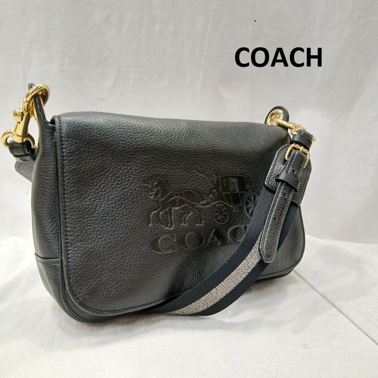 コーチ COACH ショルダーバッグ ショルダーバッグ レザー ホースアンド キャリッジ ショルダー バッグ F72703 - 黒 / ブラック / black レディース USED 古着 中古 50159942