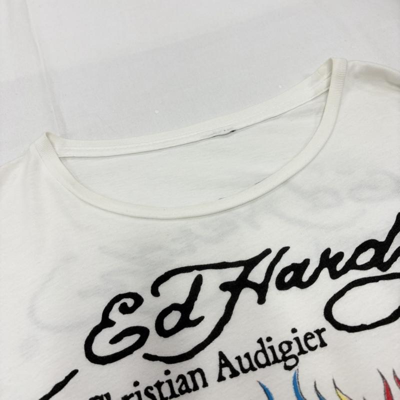 エドハーディー Ed Hardy Tシャツ 半袖 グラフィック プリント 半袖 Tシャツ ロゴ Y2K タトゥー スカル - プリント 白 / ホワイト / white X マルチカラー / マルチカラー / multicolor メンズ USED 古着 中古 50159963
