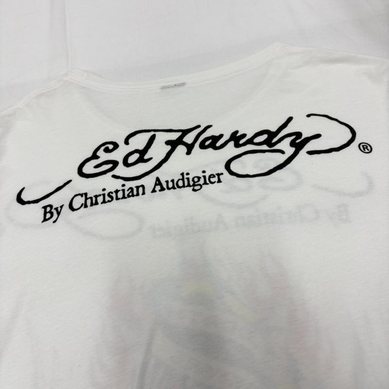 エドハーディー Ed Hardy Tシャツ 半袖 グラフィック プリント 半袖 Tシャツ ロゴ Y2K タトゥー スカル - プリント 白 / ホワイト / white X マルチカラー / マルチカラー / multicolor メンズ USED 古着 中古 50159963