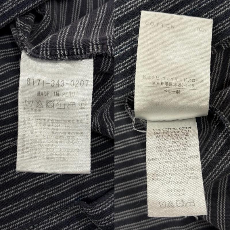 スティーブンアラン Steven Alan Tシャツ 半袖 ボーダー 半袖 ポケット Tシャツ ユナイテッドアローズ L ボーダー柄 紺 / ネイビー / navy X 白 / ホワイト / white メンズ USED 古着 中古 50159969