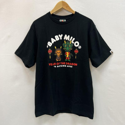 アベイシングエイプ A BATHING APE Tシャツ 半袖 Year of the Dragon Baby Milo Tee ドラゴン マイロ Tシャツ L 黒 / ブラック / black メンズ USED 古着 中古 50159974