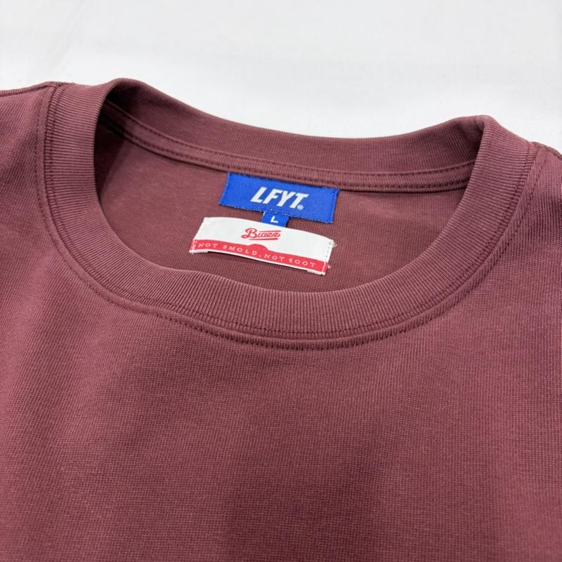 ラファイエット Lafayette Tシャツ 半袖 LFYT blazzworks コラボ VINTAGE FOOTBALL TEE ラガー ナンバリング ロゴ プリント 半袖 Tシャツ ヴィンテージ加工 L ロゴ、文字 X プリント えんじ / ワインレッド / dark red X 白 / ホワイト / white メンズ USED 古着 中古 50159981