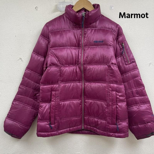マーモット Marmot ジャケット、上着 ダウンジャケット ロゴ刺繍 ジップ アップ コンパクト ダウン ジャケット mjd-f1519w L 桃 / ピンク / pink レディース USED 古着 中古 50159987