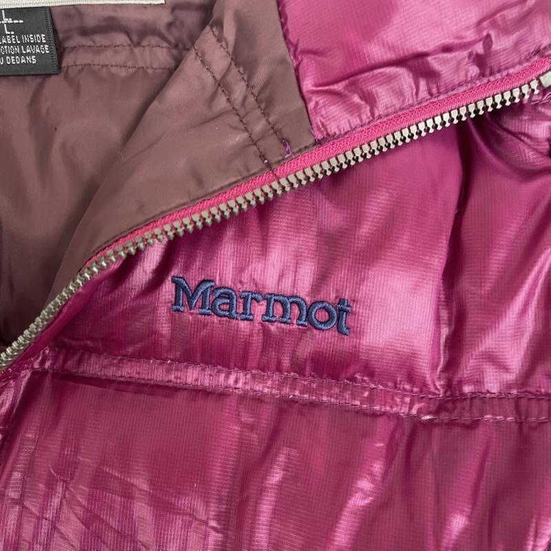 マーモット Marmot ジャケット、上着 ダウンジャケット ロゴ刺繍 ジップ アップ コンパクト ダウン ジャケット mjd-f1519w L 桃 / ピンク / pink レディース USED 古着 中古 50159987