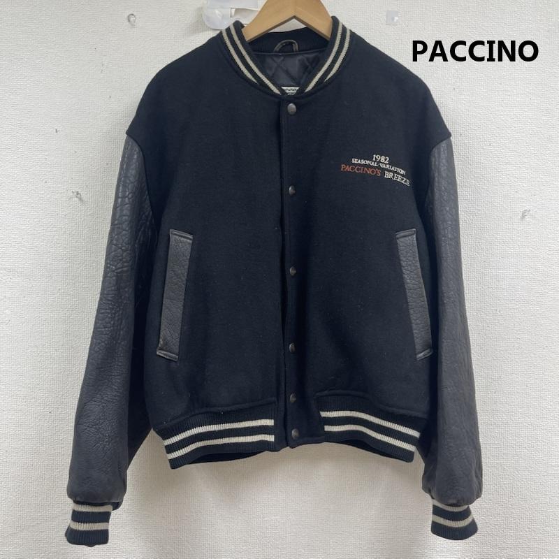 古着 USED ジャケット、上着 ジャンパー、ブルゾン PACCINO レザー切替 スタジアム ジャンパー アワード ジャケット L 黒 / ブラック / black メンズ USED 古着 中古 50159992