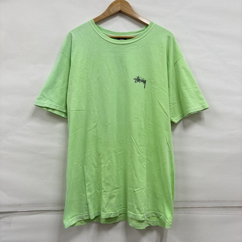 ステューシー STUSSY Tシャツ 半袖 半袖 クルーネック Tシャツ ウルフ トランプ プリント グラフィック メキシコ製 L プリント 黄緑 / イエローグリーン / X マルチカラー / マルチカラー / multicolor メンズ USED 古着 中古 50160001